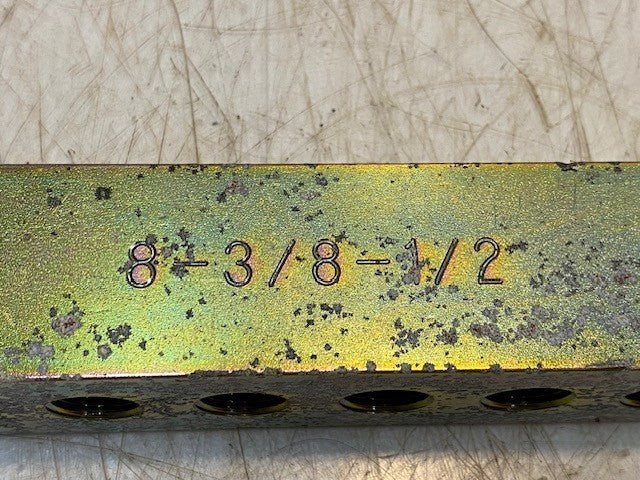 Brass Neutral Link 8-3/8-1/2 | 8 Holes Across 1 Hole on Side 8-5/8" L 1-1/2" W