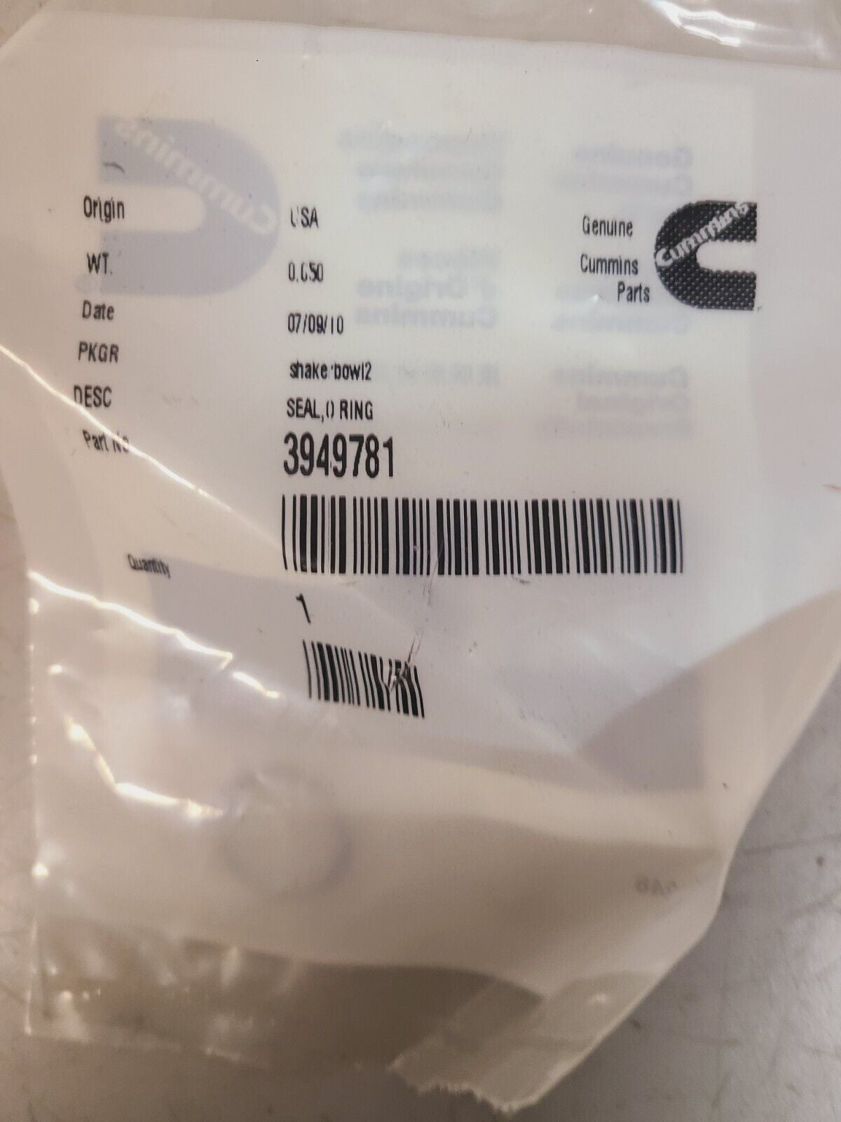 Cummins Seal O-Rings Kit Part Number 3389404 | 3949781