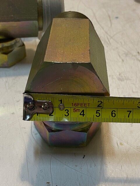 6 Quantity of 90 Degree Female to Male Fittings 3-1/2" L 42mm Thread 32mm ID