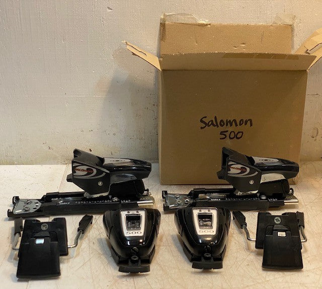 Salomon 500 Synchro R Ski Binding Set Black Toe Pieces, Heel Pieces & Brakes