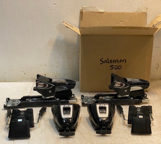 Salomon 500 Synchro R Ski Binding Set Black Toe Pieces, Heel Pieces & Brakes