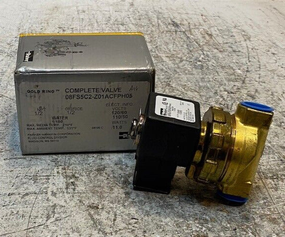 Parker Solenoid Valve 1/2 NP 08FS5C2-Z01ACFPH05 | Volts 120/60 110/50 Watts 11.0