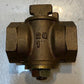 A.Y. McDonald 2G 1" Bronze Flat Head Gas Plug Valve 29mm ID