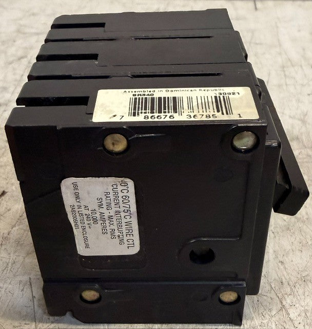Eaton BR340, 3 Pole Plug-On Thermal Magnetic Minature Overload Protection