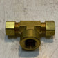 4 Qty of Ecolab Compression Tee Fittings TEE BR 5/8 x 1/8 FNPT BRS PK (4 Qty)