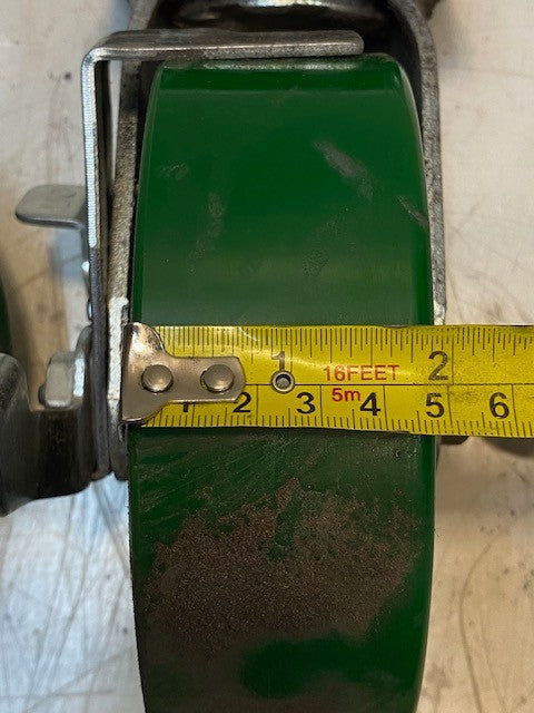 2 Quantity of Encore 4 Series 6" Swivel Green Caster Wheels 6x2 (2 Quantity)