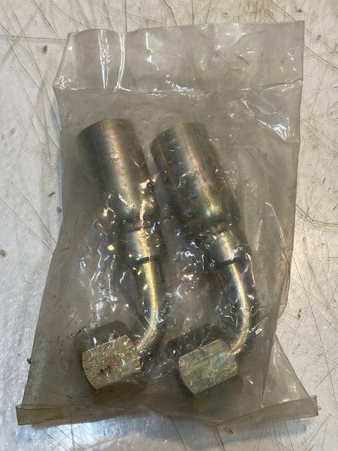 Bag of 2 Wisco WH06U-668 Crimp Hydraulic Fitting Couplings 3/8" Hose
