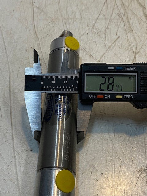 Ledwell Pneumatic Air Cylinder MII38I | M11381 | 7-1/2" Long 28mm OD