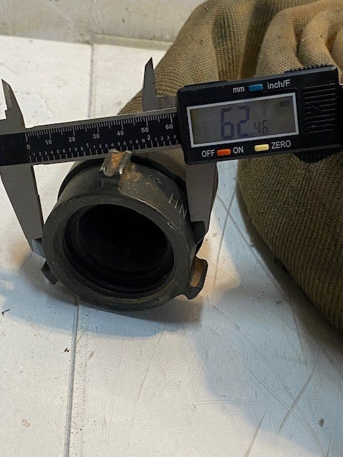 Vintage Coiled Fire Hose 26 HN | 18" x 20" x 3-1/4" Rolled Up 62mm OD End