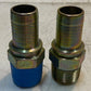 2 Qty of Hydraulic Hose Fittings 3-1/8" L 33mm Thread 27mm Nose 21mm ID (2 Qty)