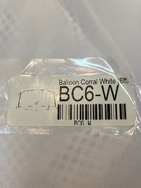 Balloon Corral, White Mesh, 6ft, BC6-W