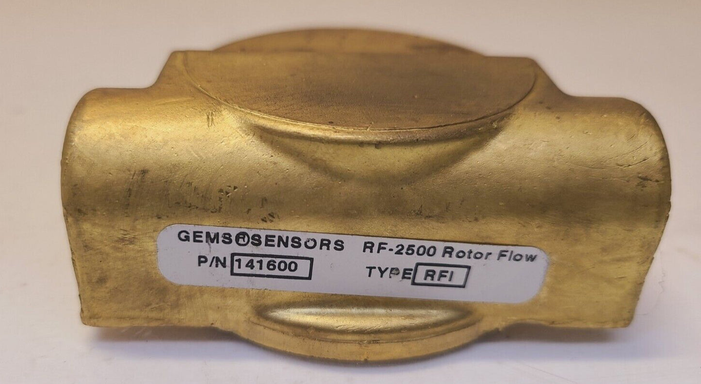 Gems Sensors RF-2500 Rotor Flow P/N 141600 Type RFI