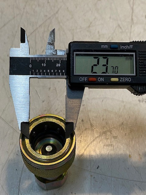 Pioneer Hydraulic Quick Disconnect Female Coupler 37mm OD 18mm Bore