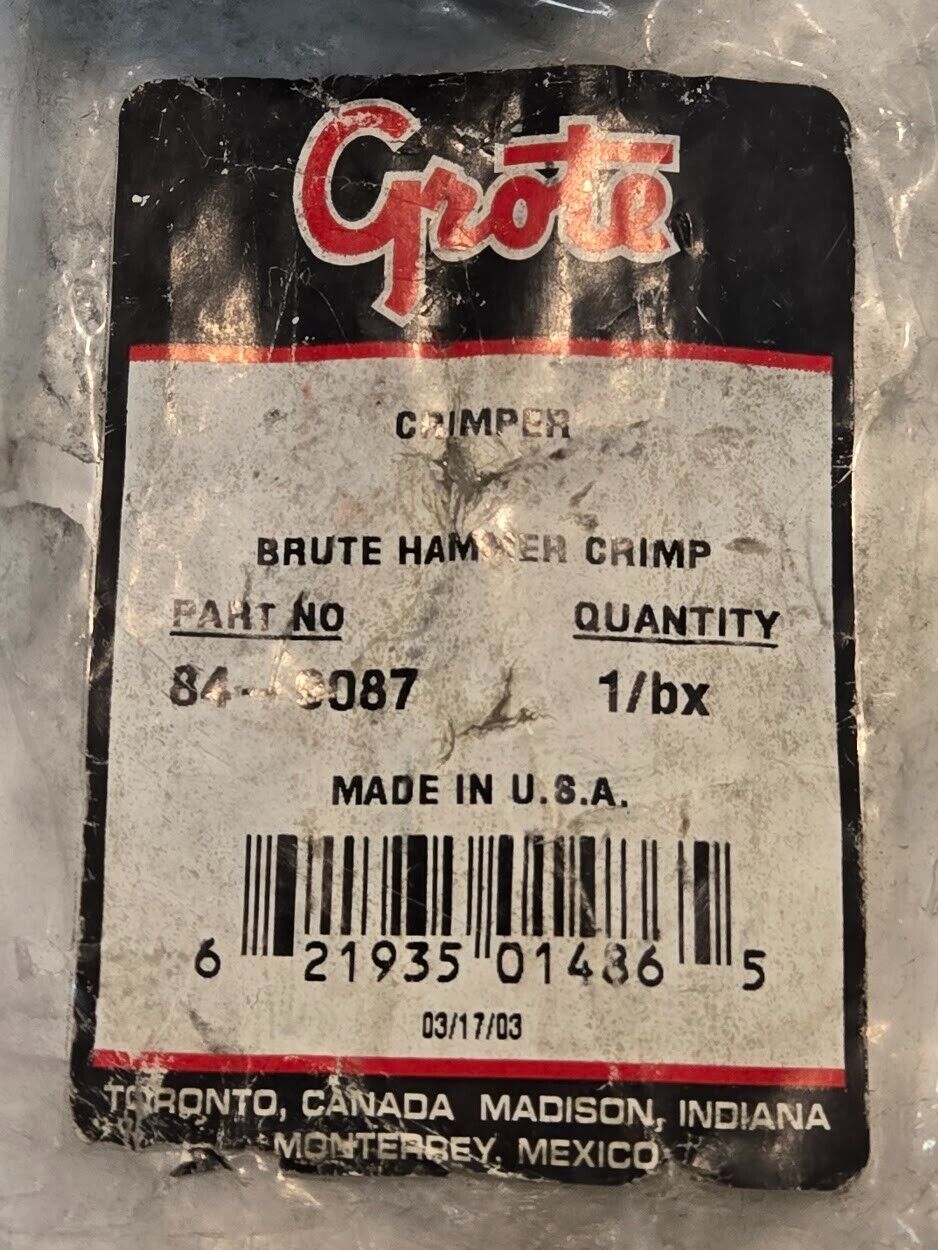 Grote Brute Hammer Crimp 84-9087 for 8-4 Gauge Wire 621935014865 | 2 Lbs