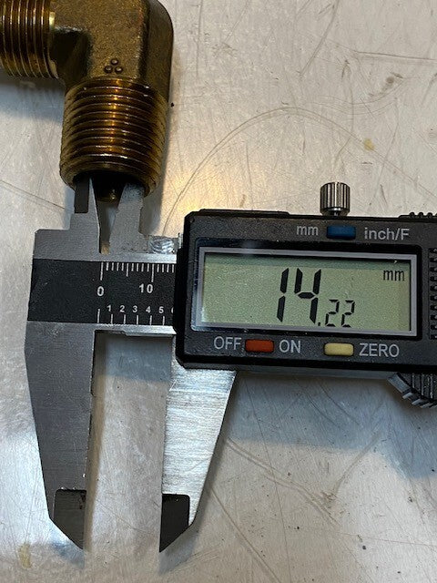 10 Quantity of 90 Degree Male Elbow Fittings 21mm Thread 19mm Thread (10 Qty)