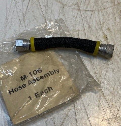 Parker M-106 Hydraulic Braided Hose Line Assembly 4-4 SAE JIC 4-1/4" Long
