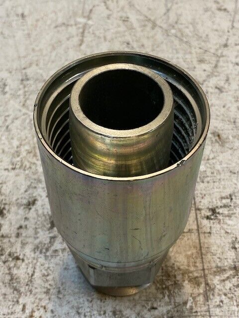 Large Crimp Coupling Hydraulic Hose Fitting PL A04000-32 OH 6-1/2" T 38mm Bore