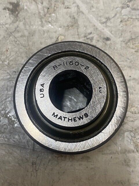 Mathews B-1150-2 USA LU 38x20x58mm Conveyor Bearing Hex Bore