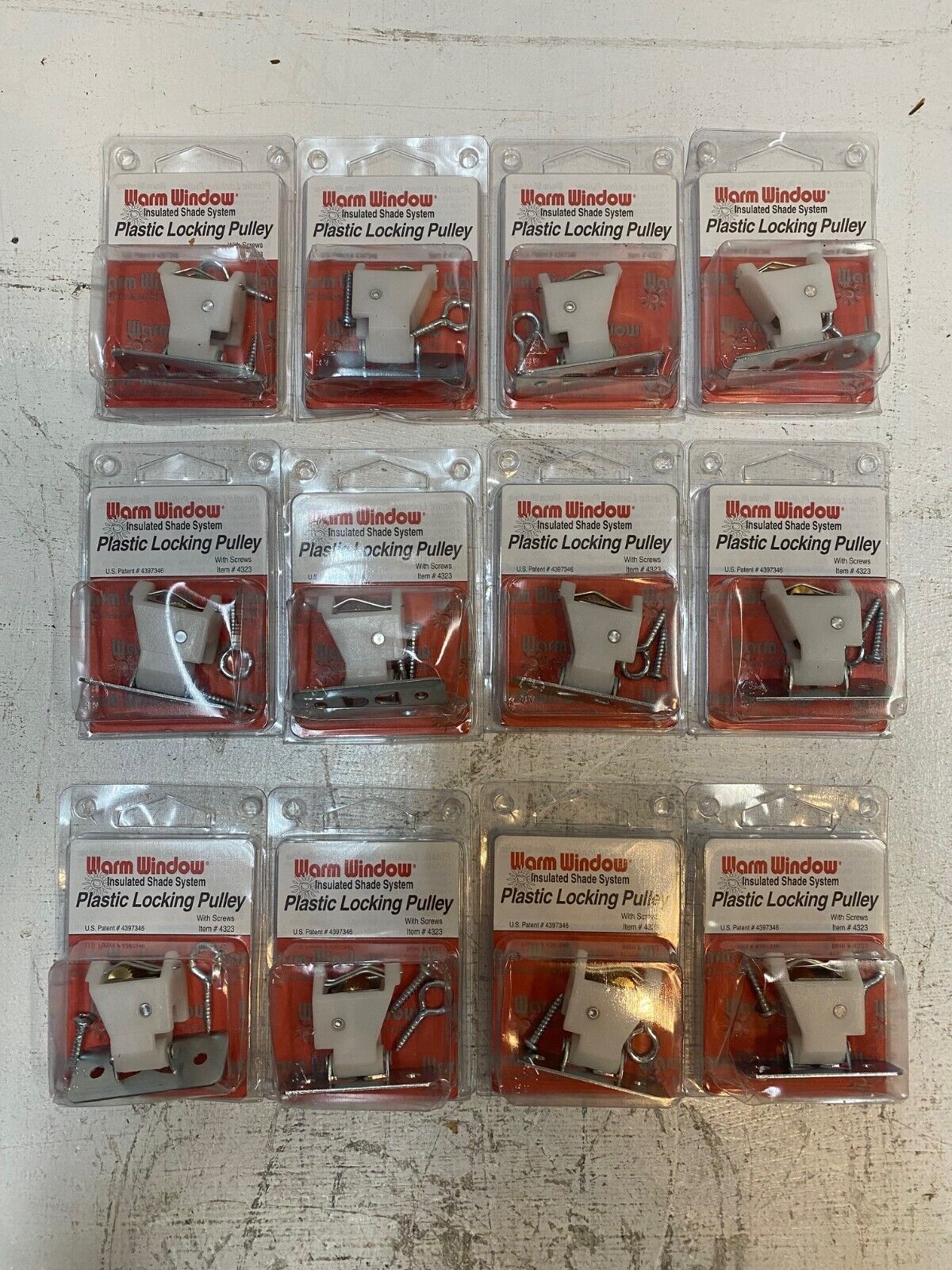 12 Quantity of Warm Window Plastic Locking Pulleys #4323 (12 Quantity)