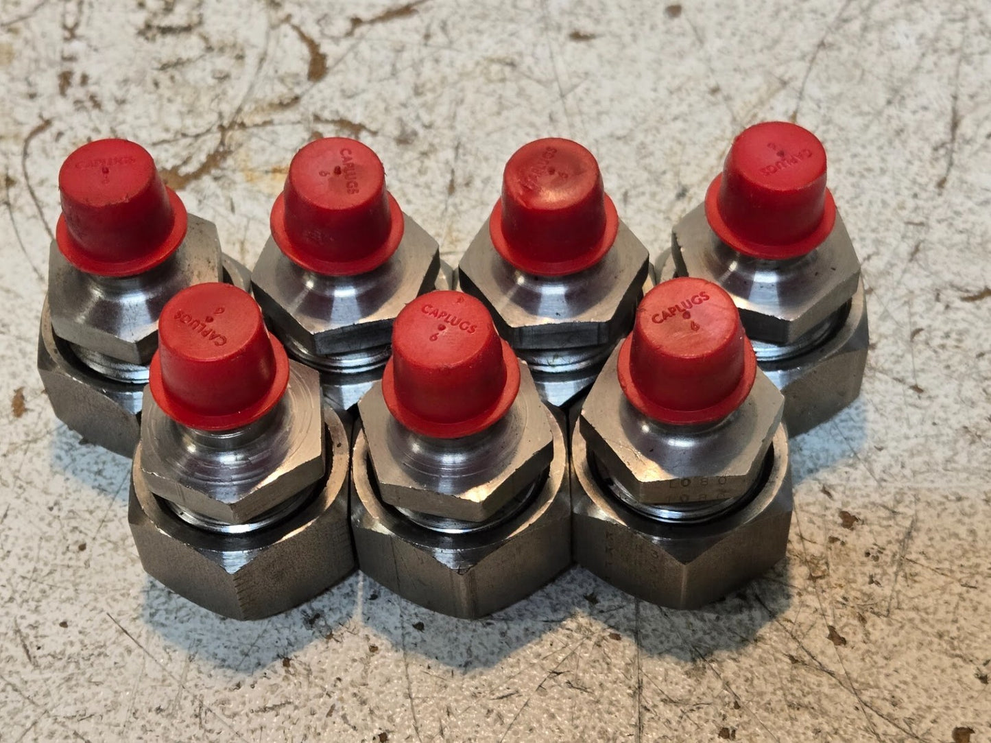 7 Quantity of Free Flow Grease Fittings with Vented Cap Body (7 Quantity)