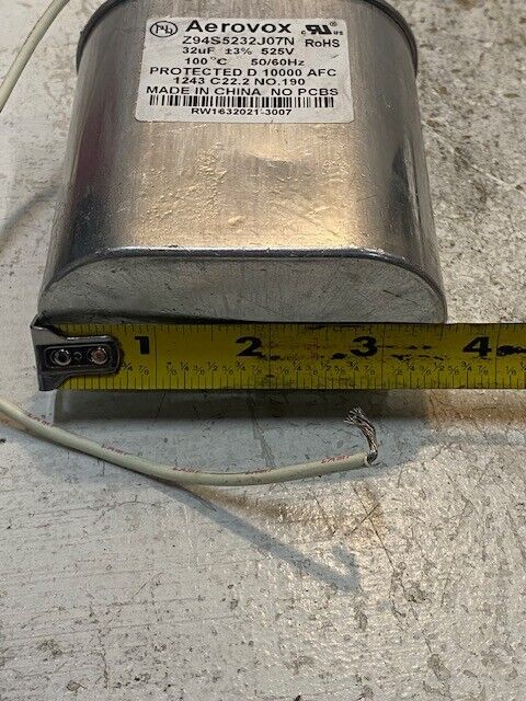 Aerovox Capacitor Z94S5232J07N 32uF 525V 50/60Hz