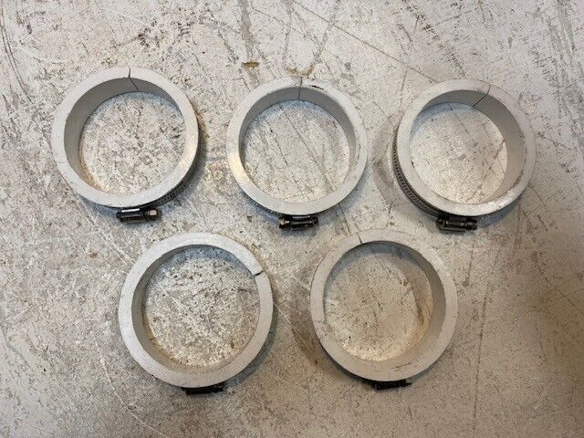 5 Qty of Tridon White Coupling Heavy Duty Clamps 4-1/4" OD 3-3/8" ID (5 Qty)