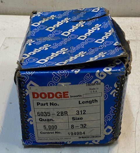 Dodge Black & Decker Threaded Solid Inserts 6035-2BR312 | 5,000 Qty | Size 8-32