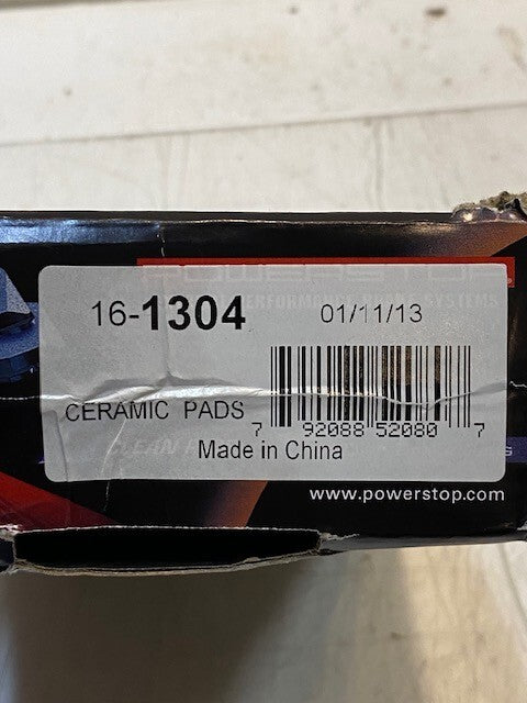 Evolution Powerstop Ceramic Disc Brake Pad Set 16-1304 | 20131101 | Z16