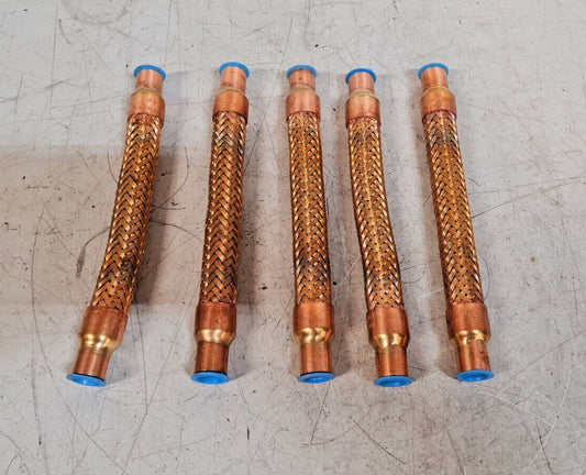 5 Qty. of Packless Vibration Absorber Brass Braid Tube Ferrules VAF-4X7 (5 Qty)