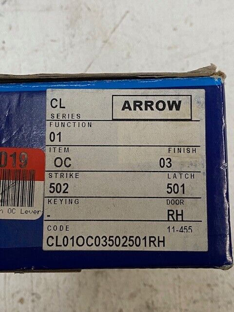 Arrow Assa Abloy Arrow Levers CL Series Strike 502 Latch 501 CL01OC03502501RH