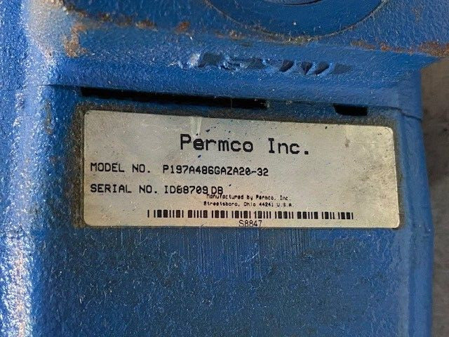 Permco Hydraulic Pump P197A486GAZA20-32 | ID88709DB | 574-00377