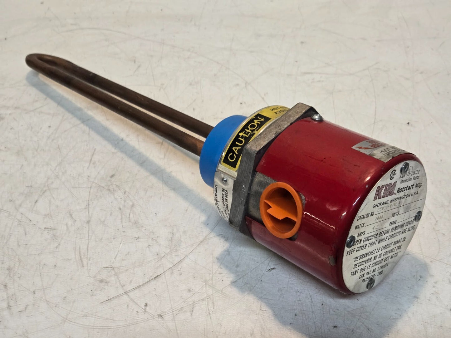 Kim Hotstart Immersion Heater C5031-020S | 2000 Watt | 480 Volt | 4.2 Amp