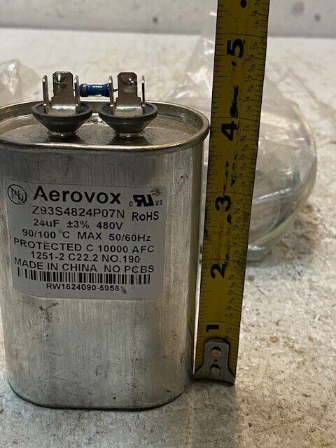 3 Quantity of Aerovox Capacitors S4824P07N | 24uF 480V 50/60Hz (3 Quantity)