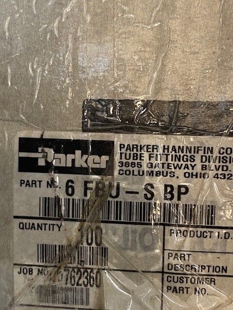 55 Quantity of Parker Ferulok-S Male Connectors 6FBU-SBP (55 Quantity)