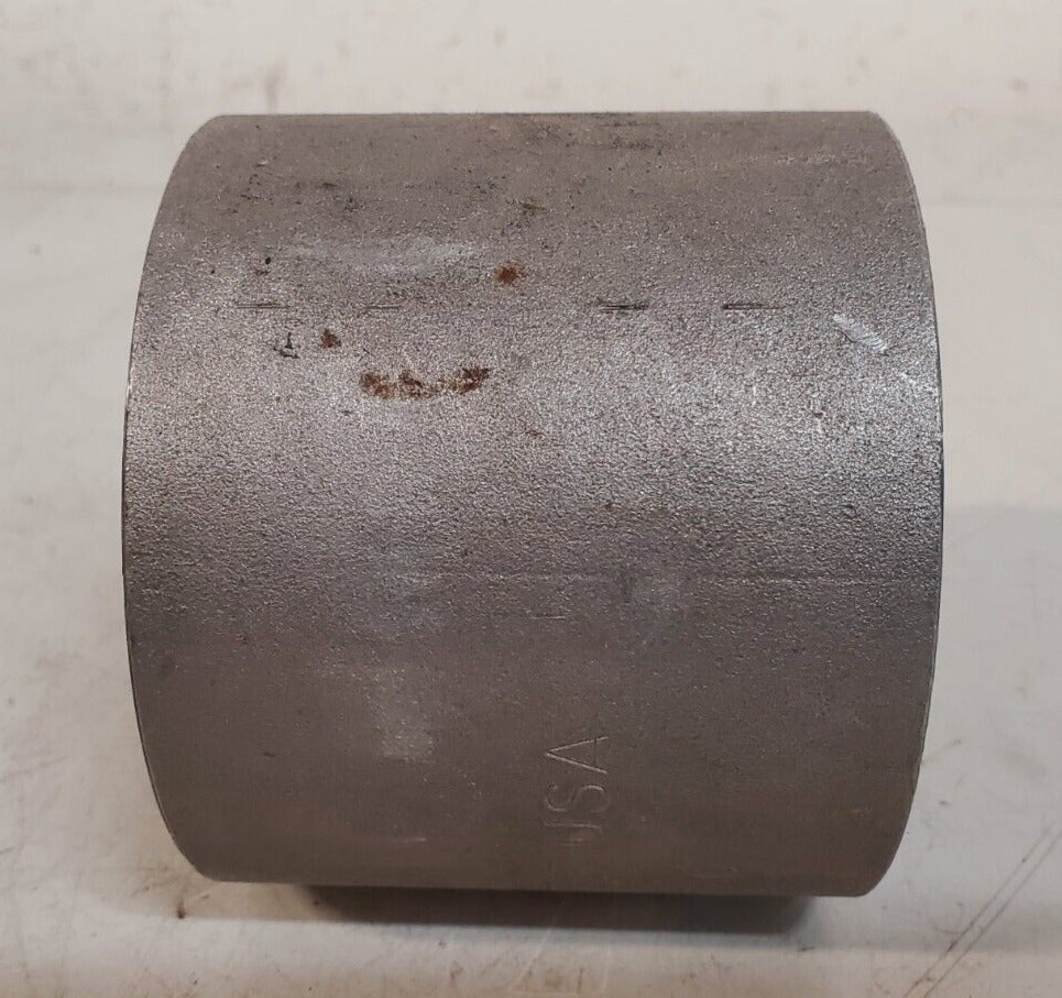 12 Qty. of Stainless Steel Female Conduit Couplings 3-1/2 Dia x 3-1/4"H (12 Qty)