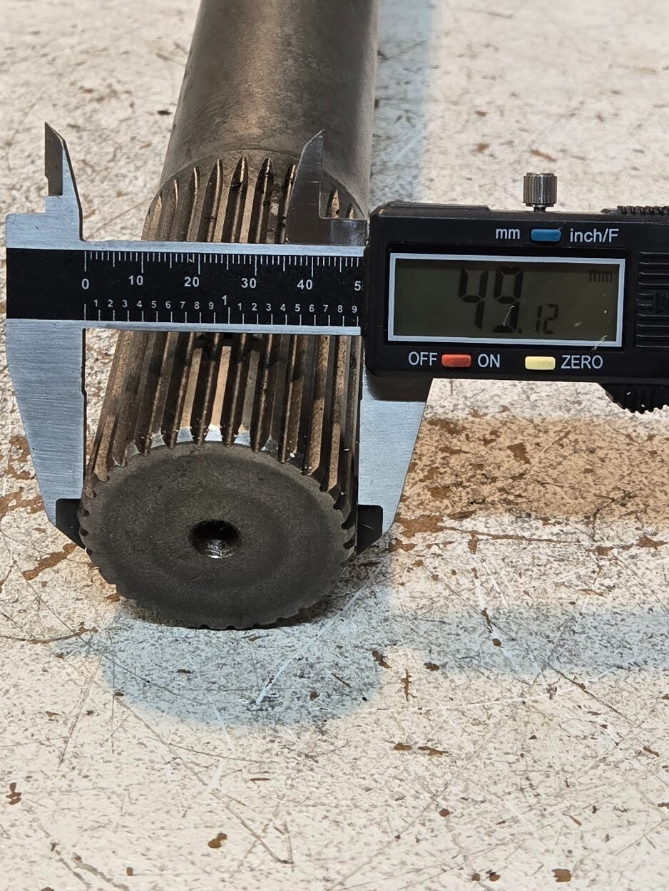 Driveshaft 18 1/2" Length 7 3/8" Hub Diameter 2 3/4" Shaft Diameter