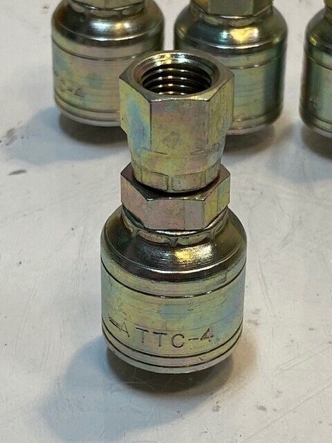 5 Quantity of ATTC-4 Hydraulic Hose Crimp Fittings 22mm OD 10mm ID (5 Quantity)