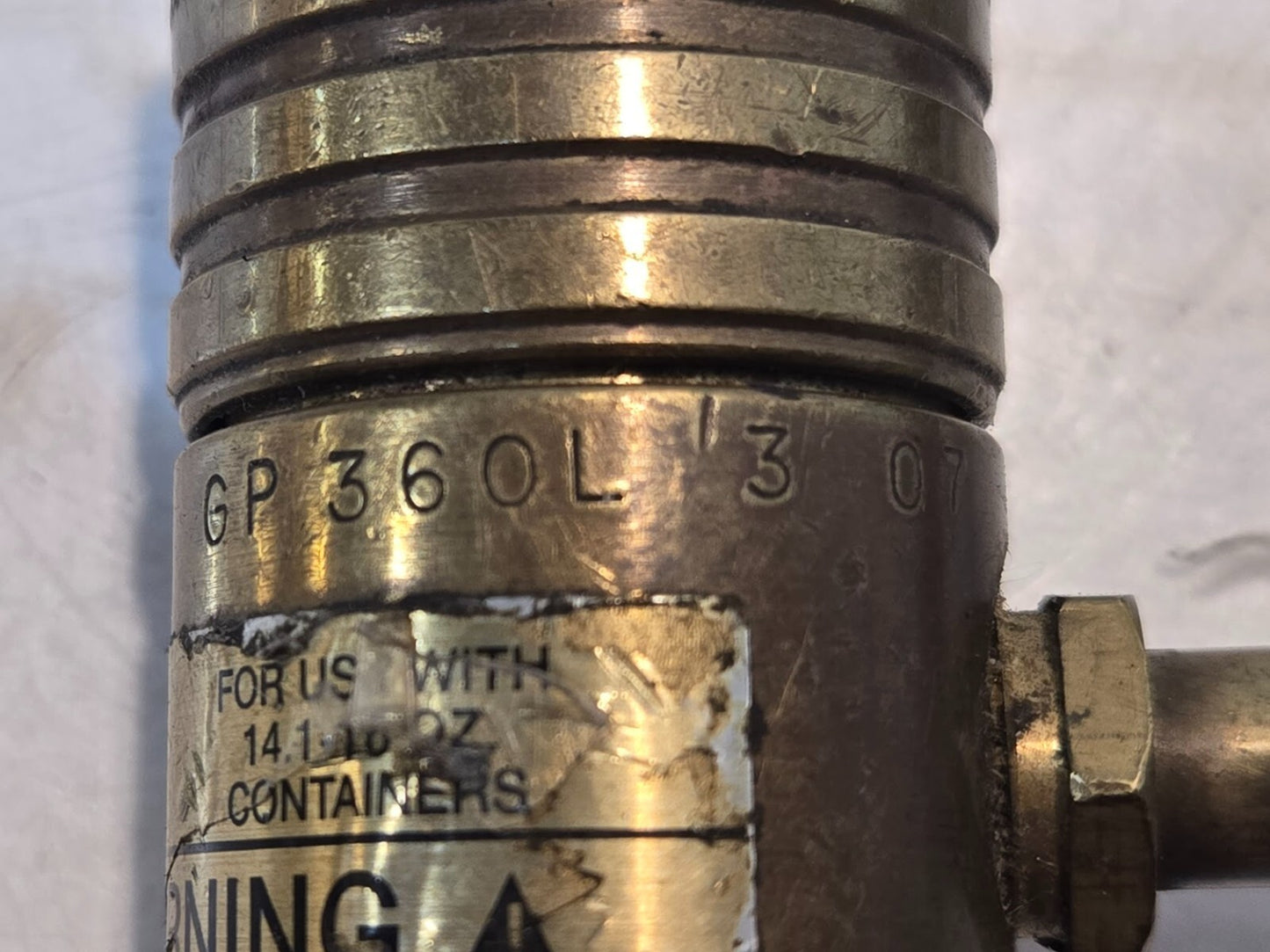 Goss GP 360L 3 07 Propane Hand Torch | Compressed Gas Regulator for LPG & MPS