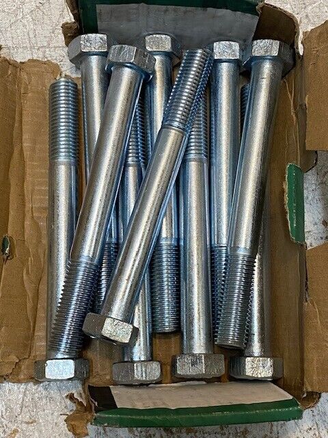 10 Quantity of Hillman 7/8-9 x 8 Hex Bolts 190627 (10 Quantity)