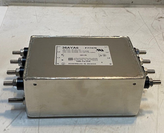 Corcom EMI Filter 36AYAG | 36 AMP 50-60 Hz 440 VAC Phase - Phase F7747E