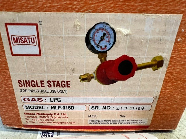 Misatu Single Stage Single Gauge Compressed Gas Pressure Regulator MLP-015D