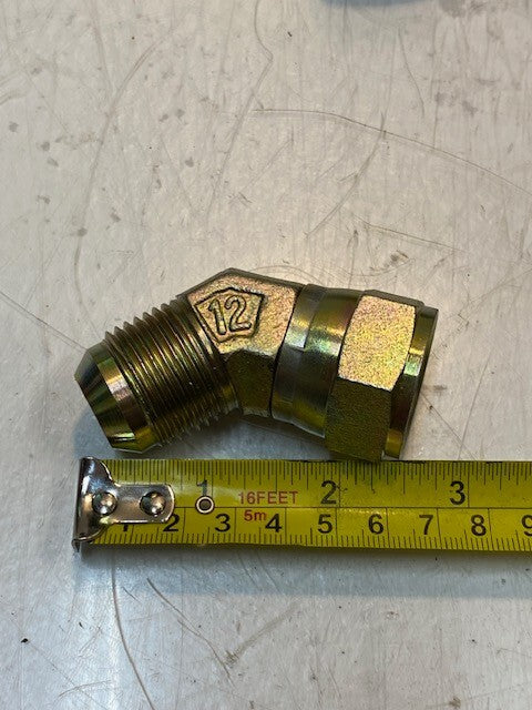 14 Qty of Eaton Aeroquip 45 Degree Elbow Male x Female Fittings 12 (14 Qty)