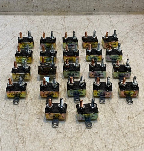 22 Quantity of Short Stop Auto Reset Circuit Breakers 12V U16 20A (22 Quantity)