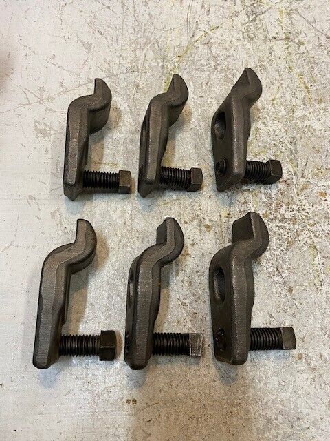 6 Quantity of Carbon Steel 940 Goose Neck Clamps w/ Square Bolts (6 Quantity)