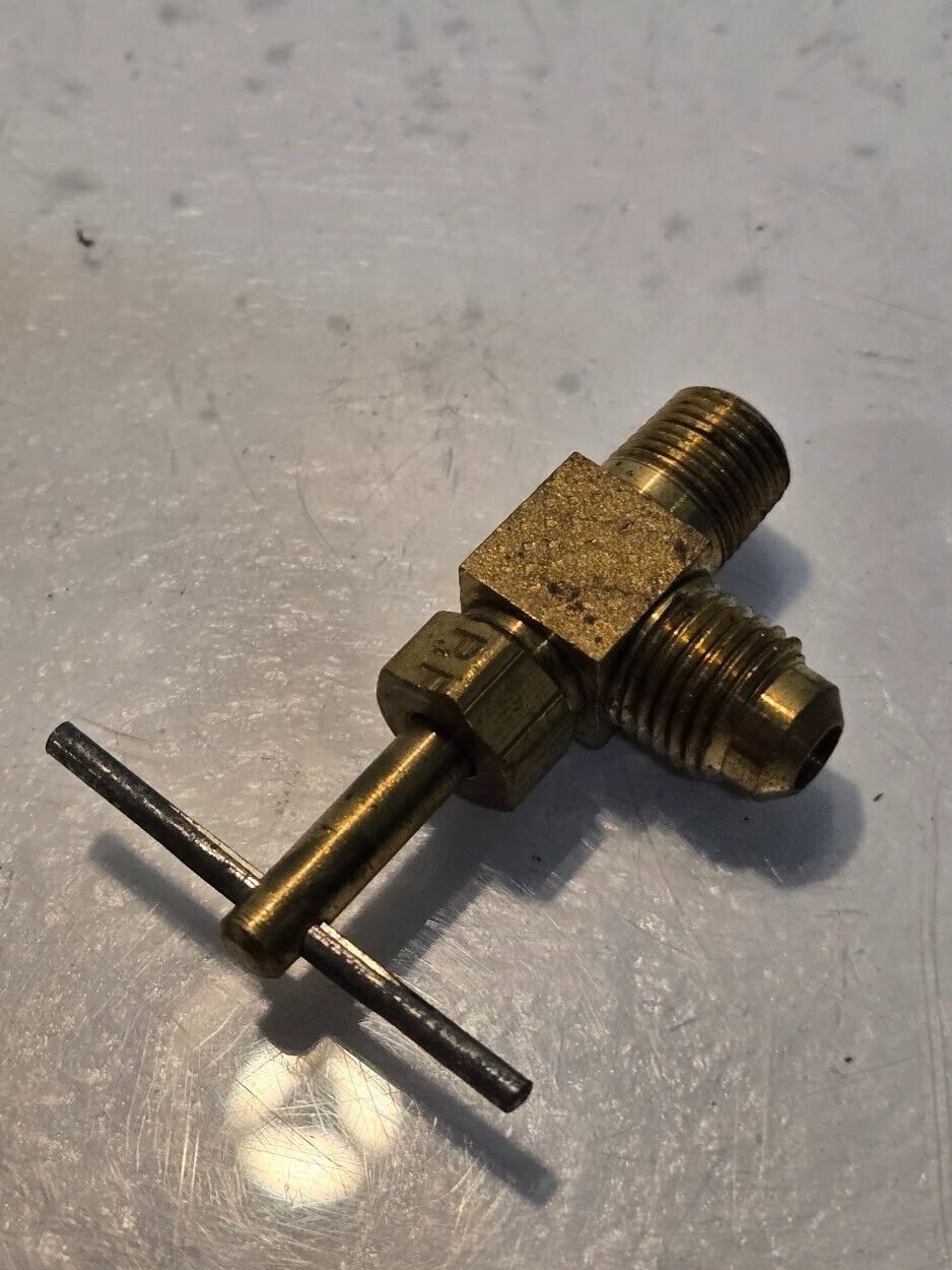 9 Quantity of 1/8" MPT x 1/8" Male Flare 90 Degree Angled Needle Valves (9 Qty)