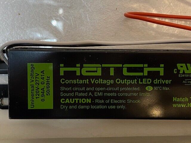 Hatch Constant Voltage Output LED Driver LV100-24N-UNV-I, 24V, 4A Max, Class 2