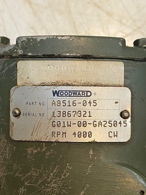 Woodward Mechanical Hydraulic Turbine Governor A8516-045 | G01W-00-GA25045