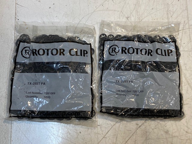 2,000 Qty of Rotor Clips TX-25ST PA 13mm OD (2 Bags of 1,000)