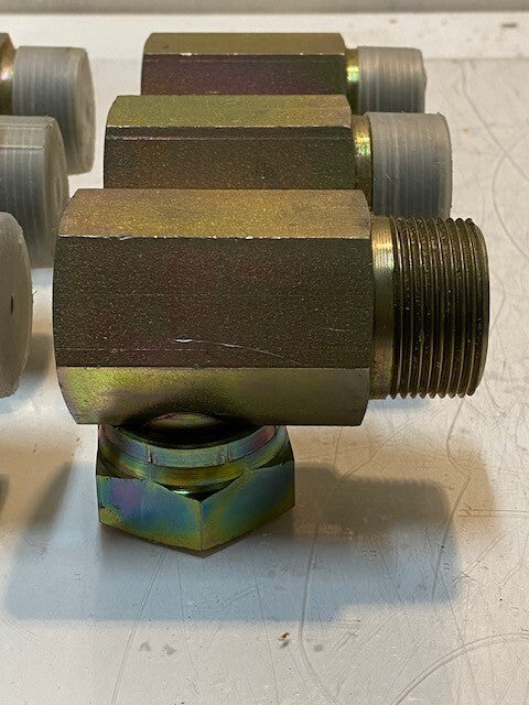 6 Quantity of 90 Degree Female to Male Fittings 3-1/2" L 42mm Thread 32mm ID