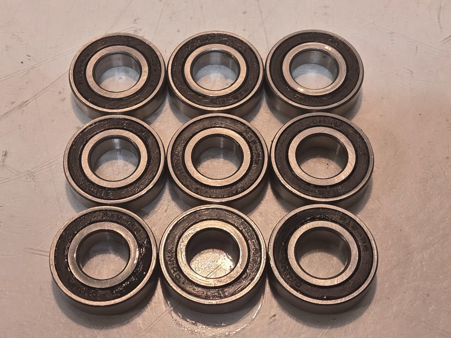 9 Quantity of Ball Bearings R12-RS | 1-5/8" OD x 3/4" Bore x 7/16" Thick (9 Qty)